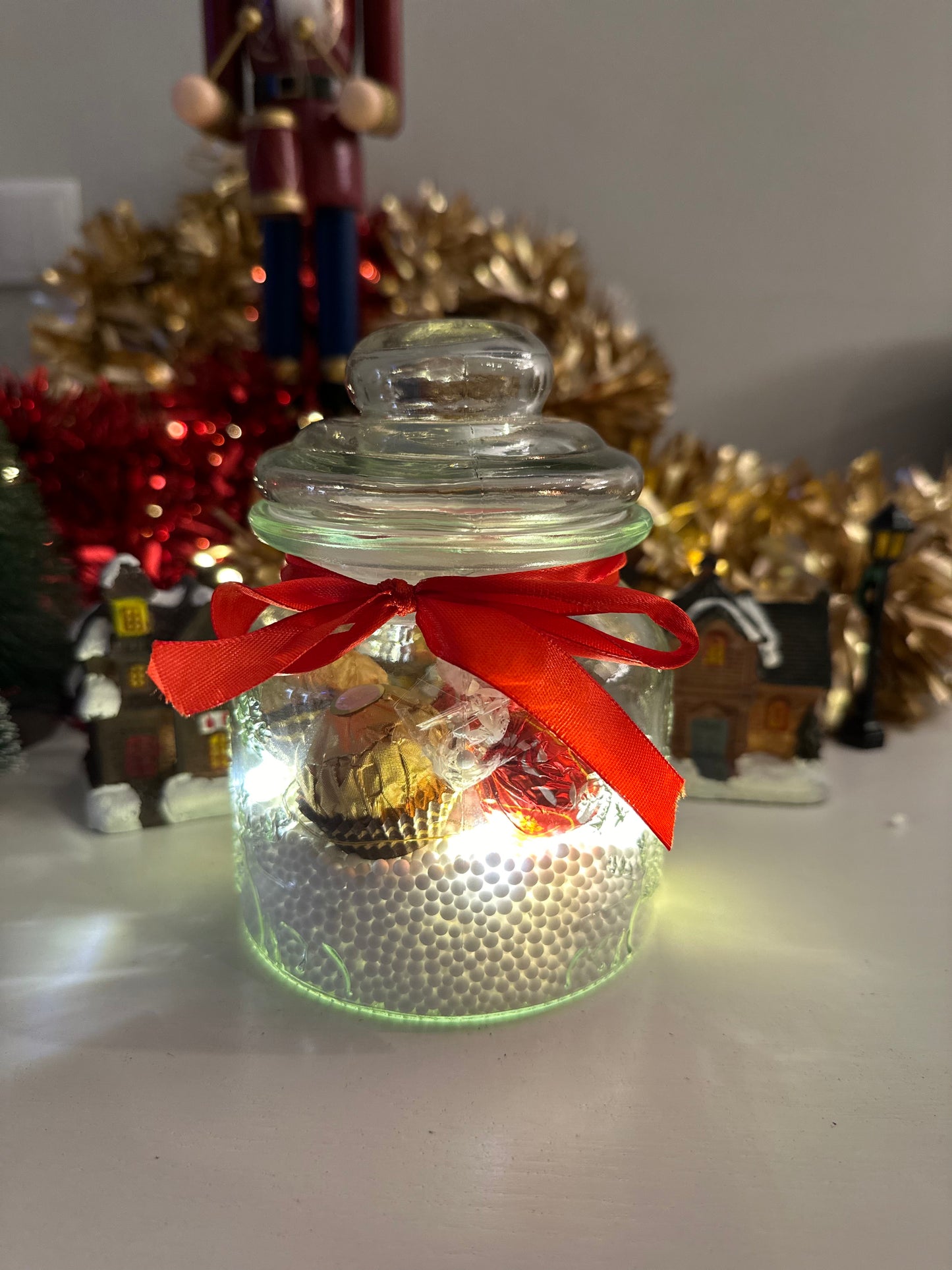 Frasco de Vidro com Chocolates