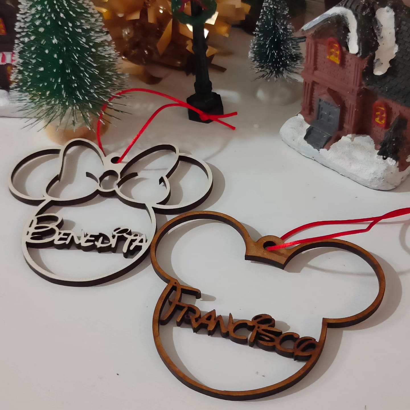 Bola Natal Madeira - Mickey/Minie
