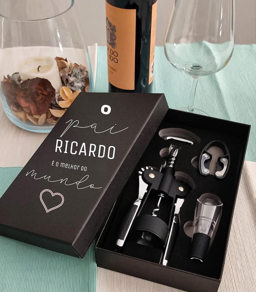 Conjunto de acessórios Vinho Personalizado