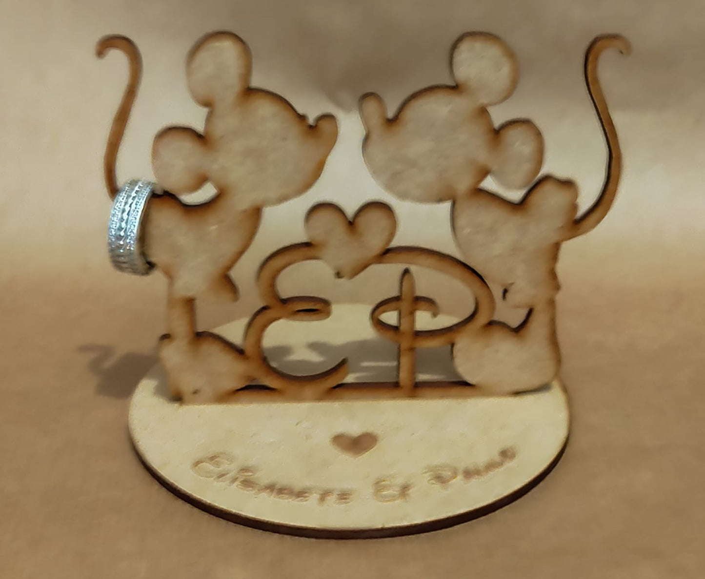 Porta anillos - Tema Mickey y Minnie