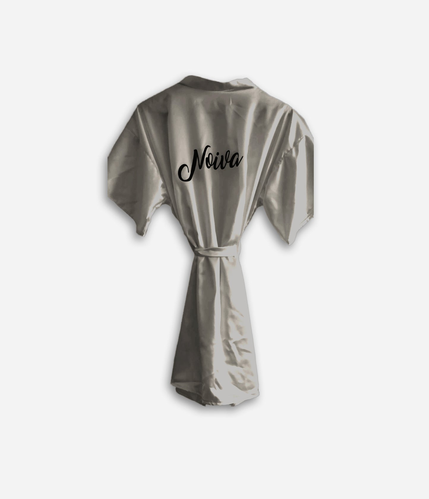 Robe de Cetim Cinza - Beija-Flor