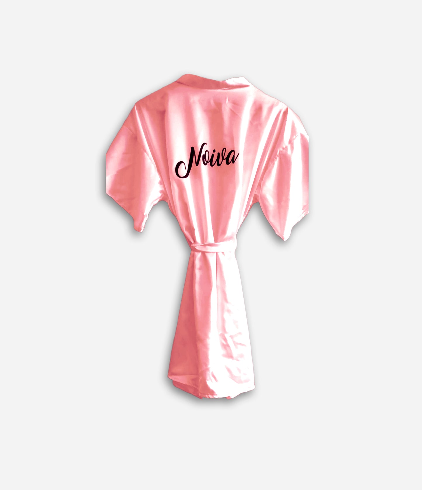 Light Pink Satin Robe - Hummingbird