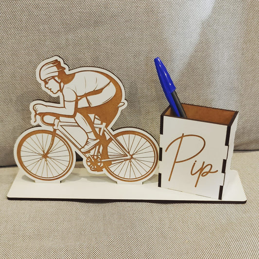Pen and pencil holder - Cyclist