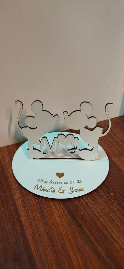 Porta-Alianças - Tema Mickey & Minnie