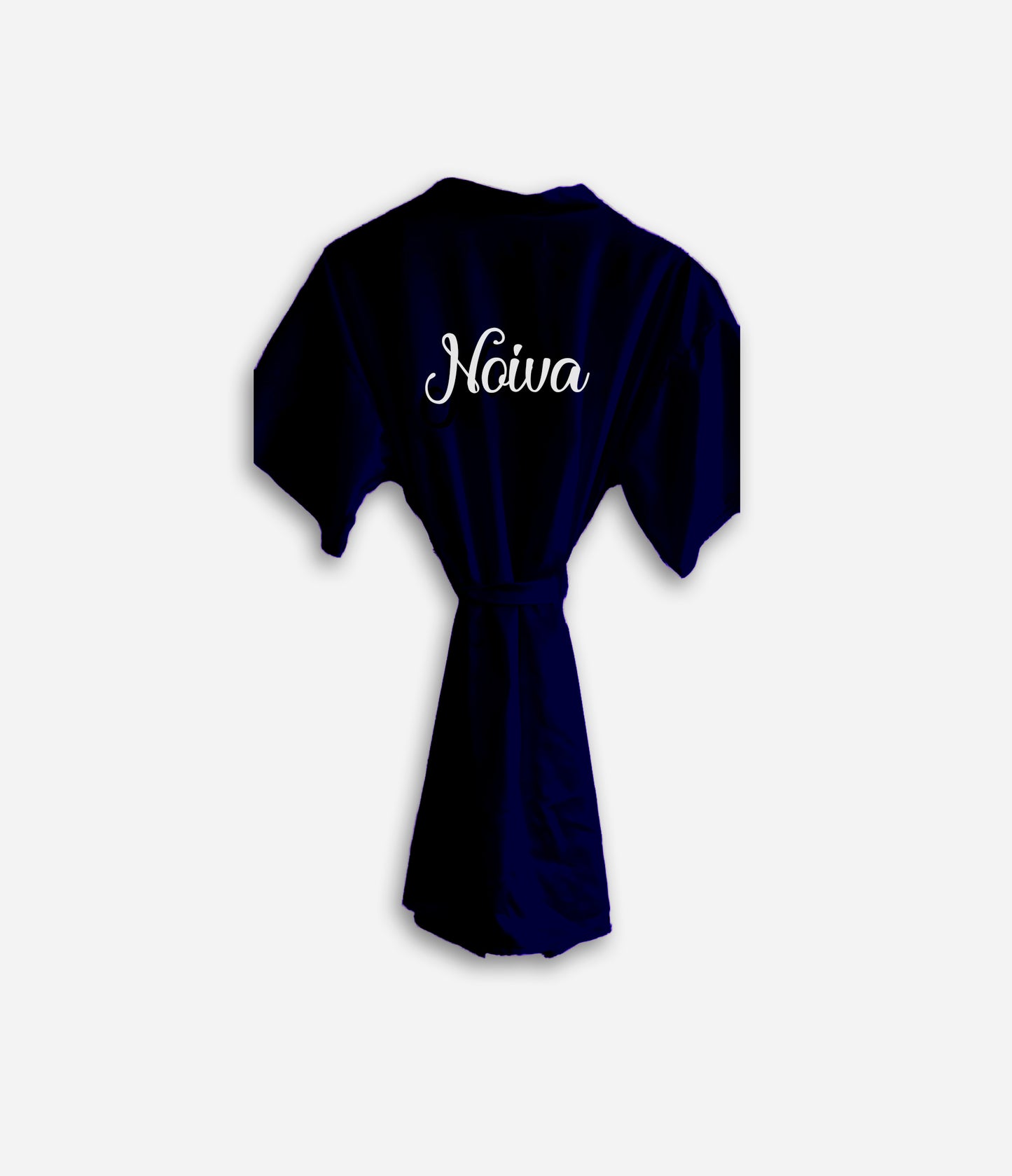 Robe de Cetim Azul Marinho - Beija-Flor