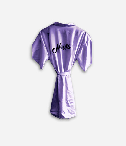 Robe de Cetim Lilás - Beija-Flor