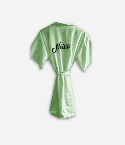 Robe de Cetim Verde Claro - Beija-Flor